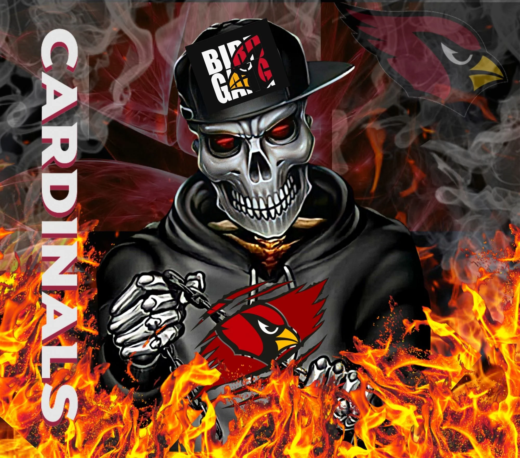 Digital Cardinals 20 oz Skull Tumbler Wrap — TAW Sublimation Store
